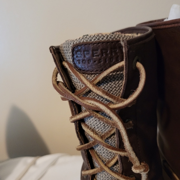 Sperry Topsider brown lace up boots women's 7 - Picture 3 of 4